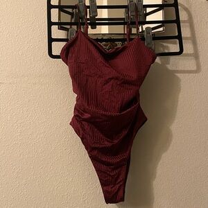 Berlook Burgundy Textured Women's Swimsuit — New w/o Tags.